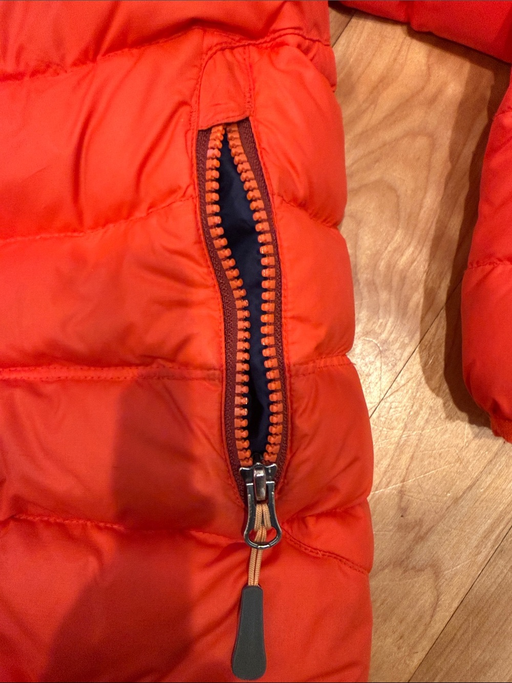 Stio Bright Orange Quilted Hooded Jacket - Picture 4 of 8
